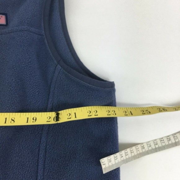Vineyard Vines Marthas Vineyard Mens Blue Green Full Zip Fleece Vest Size Large - Picture 7 of 8